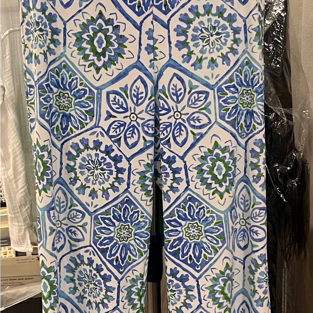 Jude Connally Blue and Green Floral Pants